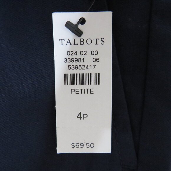 Talbots* Women's Pedal Pusher-Length Slim-Leg Sits at Waist Capris Pants~Size 4P - Picture 2 of 13